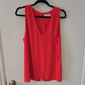Babaton Bright Red Sleeveless Blouse